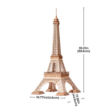 Eiffel Tower Plus – 3D Wooden Puzzle Model (191 Pieces)