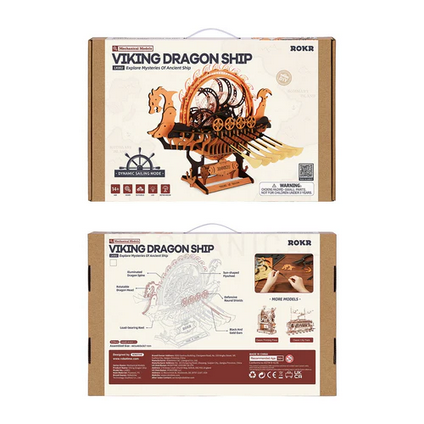 Viking Dragon Ship 3D Puzzle (229 Pieces)