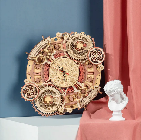 Zodiac Wall Clock & Time Engine Calendar 3D Puzzle (168 Pcs)