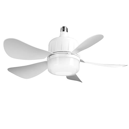 12W Socket Ceiling Fan with Dimmable LED, 3 Speeds & Remote Control