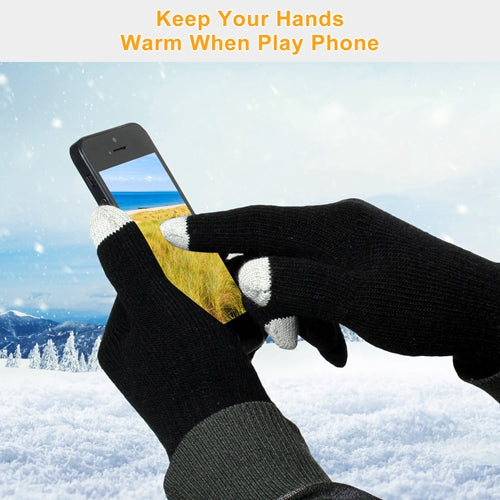 Unisex Full Finger Touch Screen Gloves - Winter Warmth for Running & Outdoor Activities