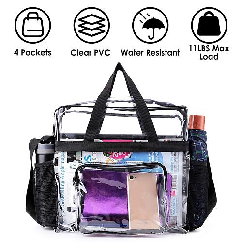 Stadium-Approved Clear Crossbody Bag with 11LBS Load Capacity