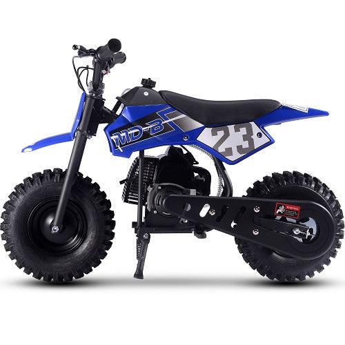 MotoTec Supermoto 50cc 2-Stroke Kids Dirt Bike Blue