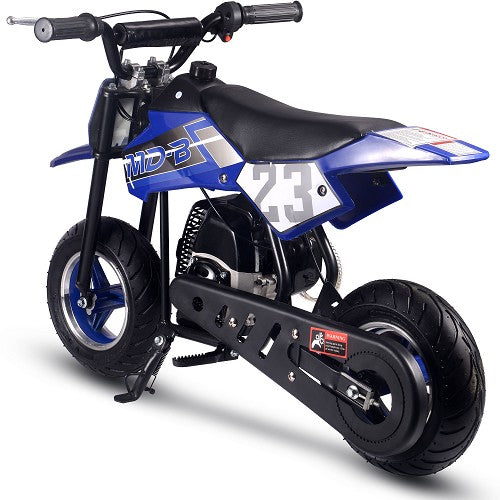 MotoTec Supermoto 50cc 2-Stroke Kids Dirt Bike Blue