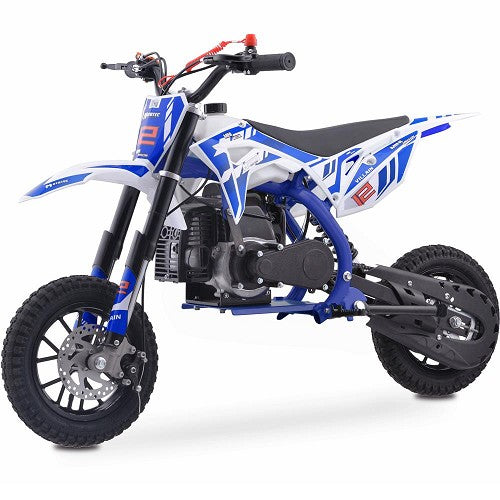 MotoTec Villain 52cc 2-Stroke Kids Gas Dirt Bike Blue