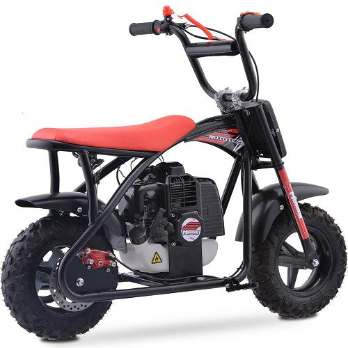 MotoTec Bandit 52cc 2-Stroke Kids Gas Mini Bike Red