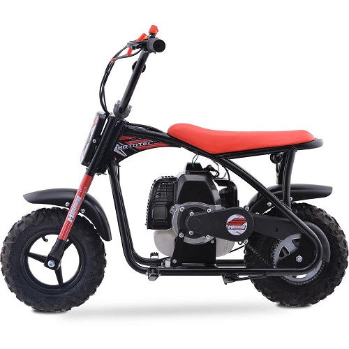 MotoTec Bandit 52cc 2-Stroke Kids Gas Mini Bike Red