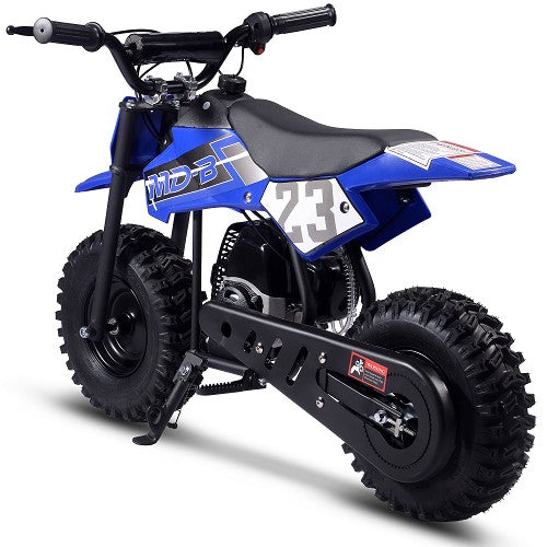 MotoTec Supermoto 50cc 2-Stroke Kids Dirt Bike Blue